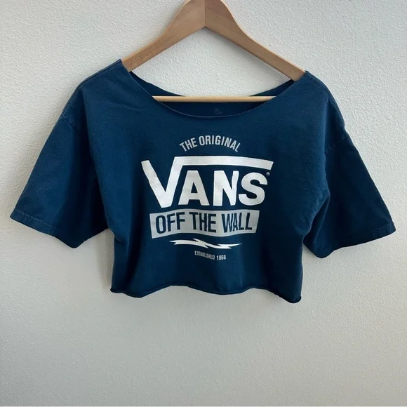 Vans Off the Shoulder Cropped Tee - Picture 1 of 5